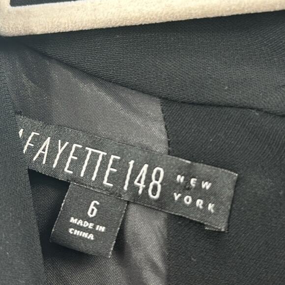 Lafayette 148 Black scoop neck fitted midi dress - Picture 5 of 7